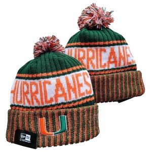 Brand New Miami Hurricanes New Era Knit NCAA College Beanie OSFM